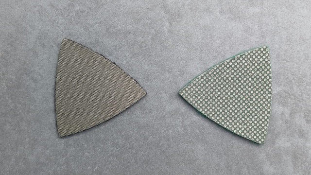 Diamond coated triangle -