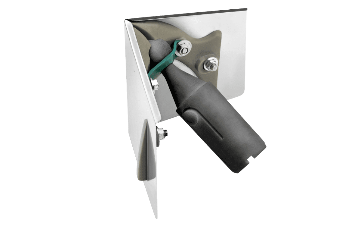 Clip-on corner trowel -
